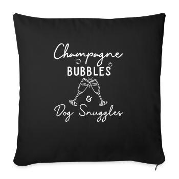 Bubbles Dog Snuggles Best Things Gift - Sofakissenbezug 45 x 45 cm - Schwarz - Vorne