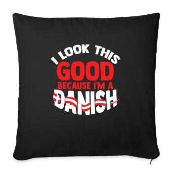 Denmark Copenhagen - Sofa pillowcase 17,3'' x 17,3'' (45 x 45 cm) - black - Front