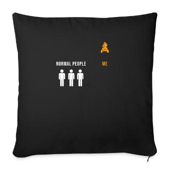 Conception de quad de motocross pour un pilote de quad - Housse de coussin décorative 45 x 45 cm - noir - Devant