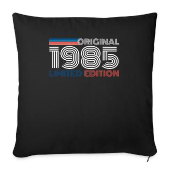 35 birthday 1985 - Sofa pillowcase 17,3'' x 17,3'' (45 x 45 cm) - black - Front