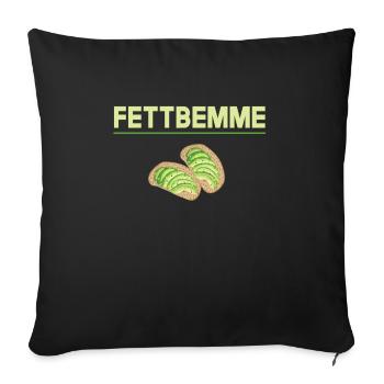 Fettbemme Ostdeutsche Spezialität - Sofakissenbezug 45 x 45 cm - Schwarz - Vorne