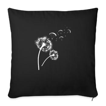 Pusteblume Parapluie t-shirt cadeau - Housse de coussin décorative 45 x 45 cm - noir - Devant