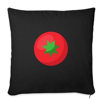 tomate - Housse de coussin décorative 45 x 45 cm - noir - Devant