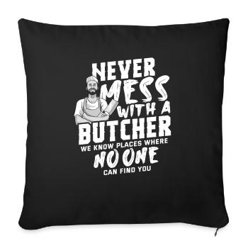 Boucher - Housse de coussin décorative 45 x 45 cm - noir - Devant
