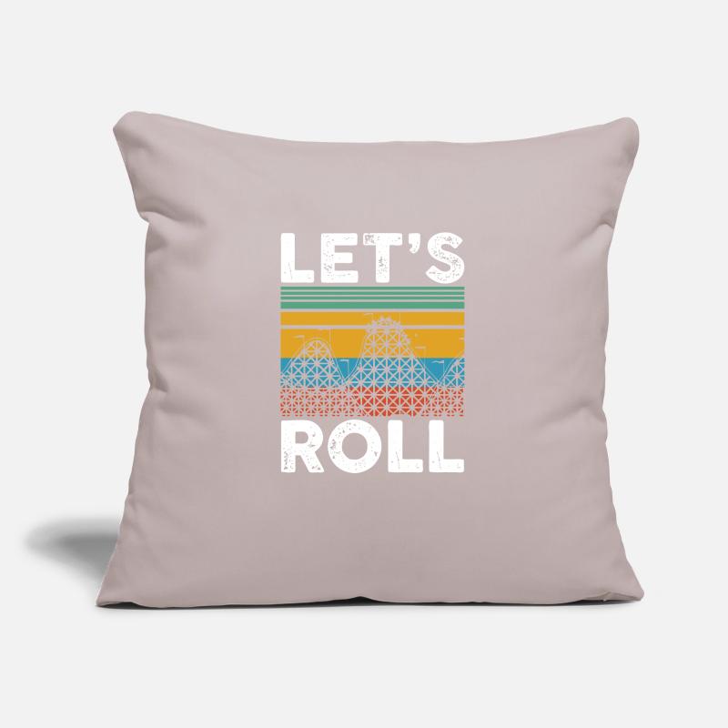 Roller Coaster Lets Roll Thrillseeker Amusement Housse de coussin décorative 45 x 45 cm