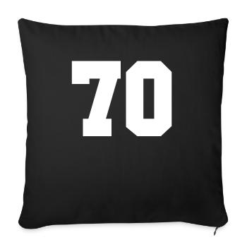 70 - Sofa pillowcase 17,3'' x 17,3'' (45 x 45 cm) - black - Front