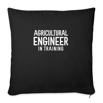 Ingénieur agricole en formation - Housse de coussin décorative 45 x 45 cm - noir - Devant