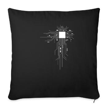 Conception d'informaticien pour un nerd informatique - Housse de coussin décorative 45 x 45 cm - noir - Devant