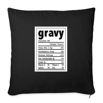 Déguisement de saveurs nutritionnelles en sauce - Housse de coussin décorative 45 x 45 cm - noir - Devant