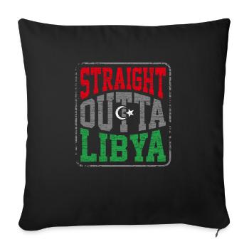 Libyen - Sofakissenbezug 45 x 45 cm - Schwarz - Vorne