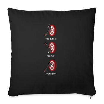 Cadeau pour lanceur de hache hache de lancer de hache - Housse de coussin décorative 45 x 45 cm - noir - Devant