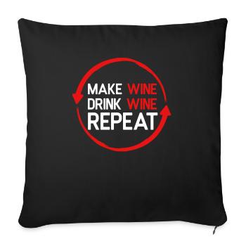 Funny gift for winemakers winemakers - Sofa pillowcase 17,3'' x 17,3'' (45 x 45 cm) - black - Front