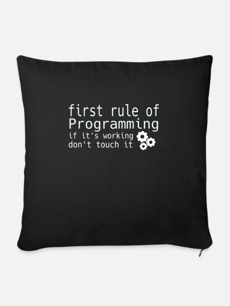 Computer Science Hacker Programmer Binary Pc Computer - Sofa pillowcase 17,3'' x 17,3'' (45 x 45 cm) - black