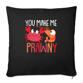 Cancer Shrimp Shrimp Gift - Sofa pillowcase 17,3'' x 17,3'' (45 x 45 cm) - black - Front