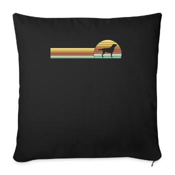 Cadeau de chien drôle de Labrador - Housse de coussin décorative 45 x 45 cm - noir - Devant