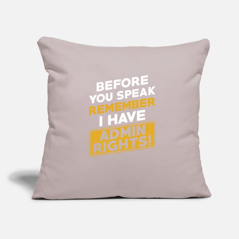 Administrateur Informaticien Programmeur Admin Housse de coussin décorative 45 x 45 cm