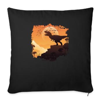 dinosaur - Sofa pillowcase 17,3'' x 17,3'' (45 x 45 cm) - black - Front