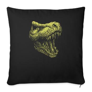 Dinosaur gift idea dino lover - Sofa pillowcase 17,3'' x 17,3'' (45 x 45 cm) - black - Front