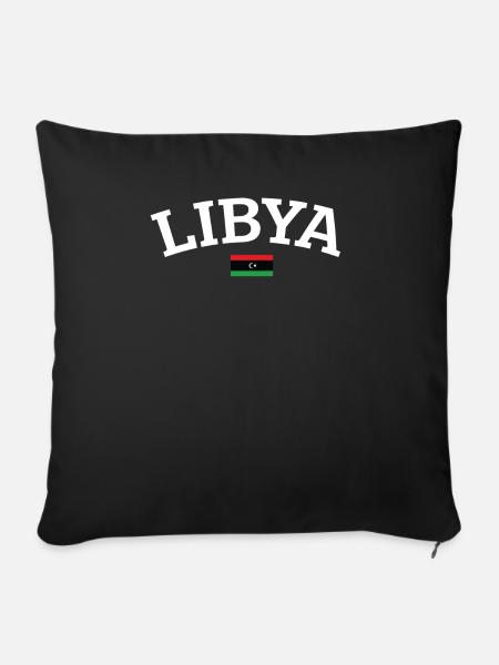 Libyen - Sofakissenbezug 45 x 45 cm - Schwarz