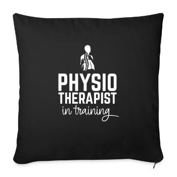 Physiotherapist in Training - Sofa pillowcase 17,3'' x 17,3'' (45 x 45 cm) - black - Front