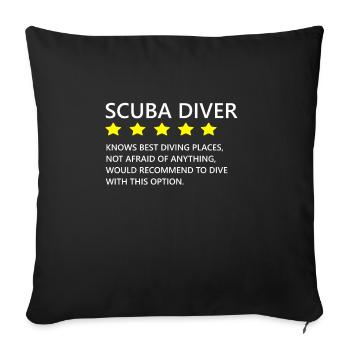 Scuba Diver Scuba Diving Snorkeler Birthday Gift - Sofa pillowcase 17,3'' x 17,3'' (45 x 45 cm) - black - Front