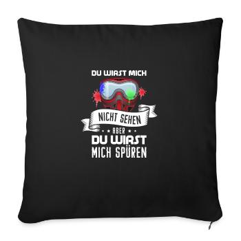 Paintball Paintballer Gotcha gift idea - Sofa pillowcase 17,3'' x 17,3'' (45 x 45 cm) - black - Front