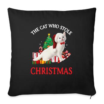 Ugly Christmas Xmas masque visage Noël - Housse de coussin décorative 45 x 45 cm - noir - Devant
