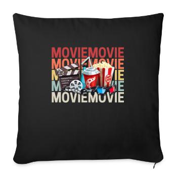 Film - Housse de coussin décorative 45 x 45 cm - noir - Devant