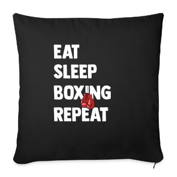 Boxen Kampfsport Punch Boxhandschuhe Sparring - Sofakissenbezug 45 x 45 cm - Schwarz - Vorne