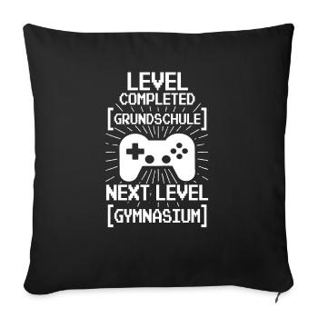 Grundschule Einschulung Gymnasium 5. Klasse Gaming - Sofakissenbezug 45 x 45 cm - Schwarz - Vorne
