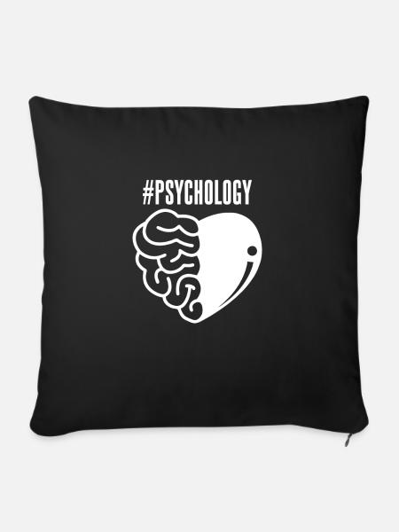Psychologie - Sofakissenbezug 45 x 45 cm - Schwarz