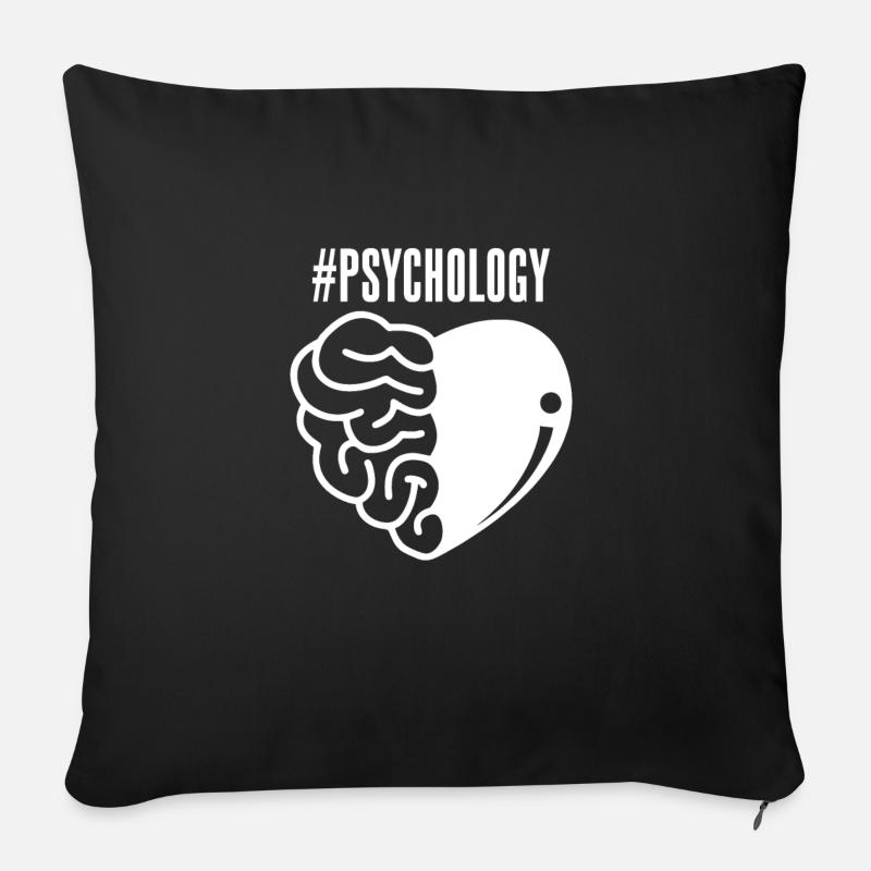 Psychologie - Sofakissenbezug 45 x 45 cm - Schwarz