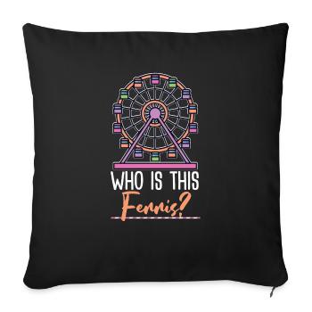 Ferris wheel gift idea - Sofa pillowcase 17,3'' x 17,3'' (45 x 45 cm) - black - Front