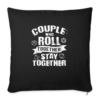 Couples Stay Together Tabletop Gaming Board Game - Sofa pillowcase 17,3'' x 17,3'' (45 x 45 cm) - black - Front