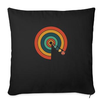 Tabletop Games Retro RPG D20 Dice Vintage Role - Sofa pillowcase 17,3'' x 17,3'' (45 x 45 cm) - black - Front