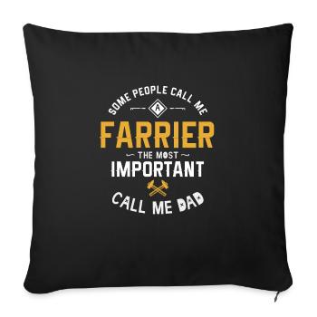 Farrier Farriery Blacksmith Gift idea - Sofa pillowcase 17,3'' x 17,3'' (45 x 45 cm) - black - Front