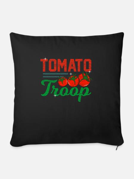 Tomate - Sofakissenbezug 45 x 45 cm - Schwarz