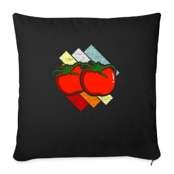 tomato - Sofa pillowcase 17,3'' x 17,3'' (45 x 45 cm) - black - Front