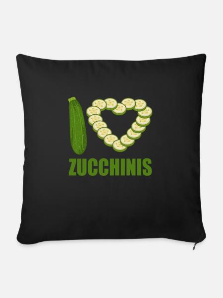 Zucchini - Sofakissenbezug 45 x 45 cm - Schwarz