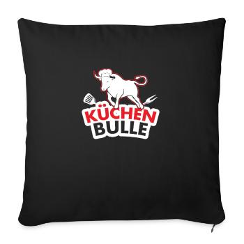 Küchenbulle Koch Küche Essen Koch Beruf - Sofakissenbezug 45 x 45 cm - Schwarz - Vorne