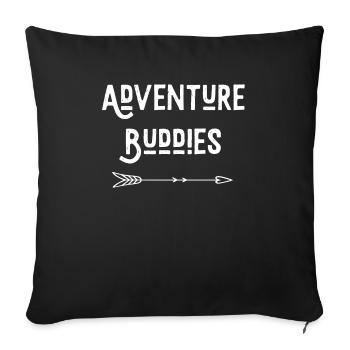 Adventure Buddies (à droite) - Housse de coussin décorative 45 x 45 cm - noir - Devant