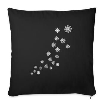 Flocon de neige de Noël - Housse de coussin décorative 45 x 45 cm - noir - Devant
