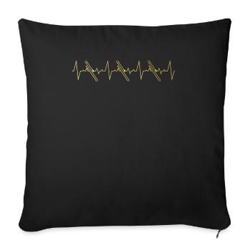 Posaune Geschenk - Sofakissenbezug 45 x 45 cm - Schwarz - Vorne