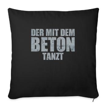 Betonbauer Metallbauer Stahlbetonbauer - Sofakissenbezug 45 x 45 cm - Schwarz - Vorne