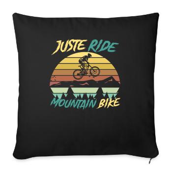 Bike bike - Sofa pillowcase 17,3'' x 17,3'' (45 x 45 cm) - black - Front