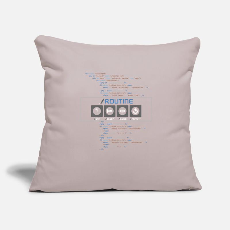 Eat, Sleep, Code, Repeat, A Developer Routine Sofa pillowcase 17,3'' x 17,3'' (45 x 45 cm)