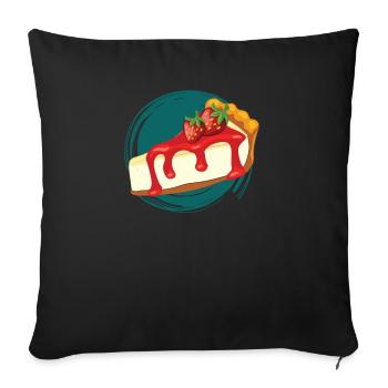 cheesecake - Housse de coussin décorative 45 x 45 cm - noir - Devant