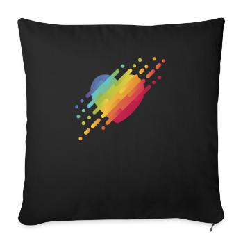 LGBT - Sofakissenbezug 45 x 45 cm - Schwarz - Vorne