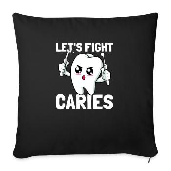 Dental Assistant Caries Dentistry Dentist Student - Sofa pillowcase 17,3'' x 17,3'' (45 x 45 cm) - black - Front