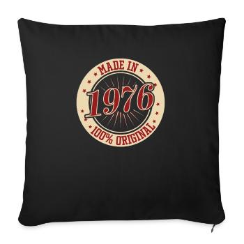 1976 Geburtstag Geschenkideen - Sofakissenbezug 45 x 45 cm - Schwarz - Vorne